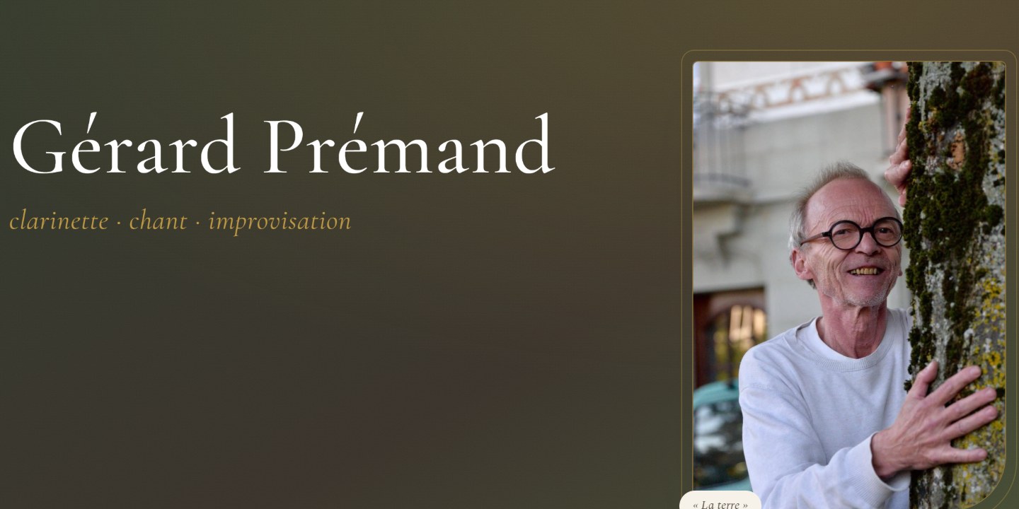 Site réalisé — Gérard Prémand, clarinettiste et chanteur