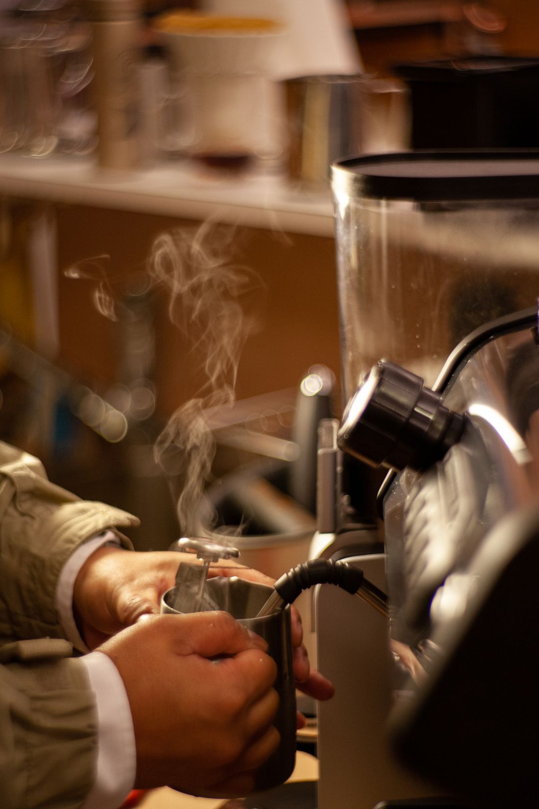 La machine se rallume — vapeur du premier service